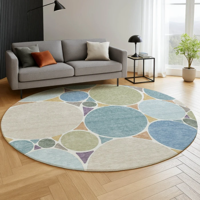Dalyn Kenner Multi KN1 8ft. x 8ft. Round Rug