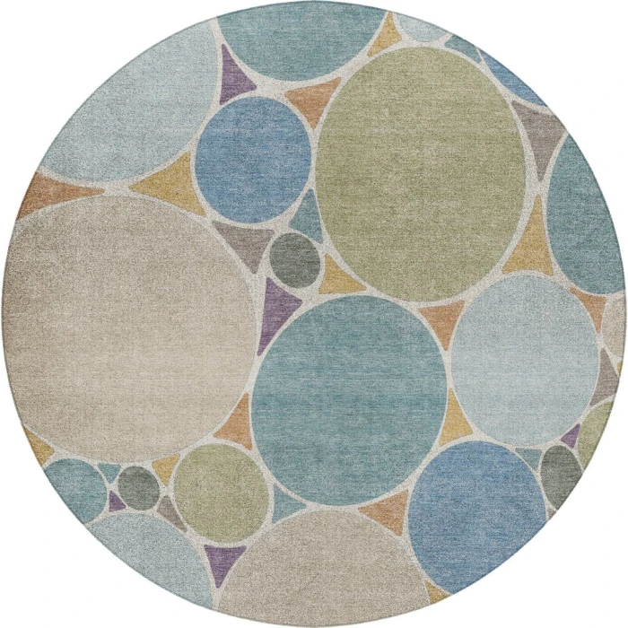 Dalyn Kenner Multi KN1 8ft. x 8ft. Round Rug