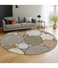 Dalyn Kenner Brown KN1 8ft. x 8ft. Round Rug