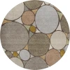 Dalyn Kenner Brown KN1 8ft. x 8ft. Round Rug