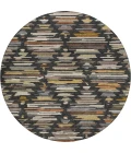 Dalyn Kenner Black KN2 8ft. x 8ft. Round Rug
