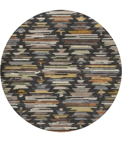 Dalyn Kenner Black KN2 8ft. x 8ft. Round Rug