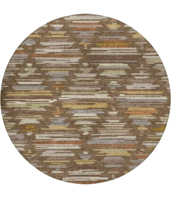 Dalyn Kenner Brown KN2 8ft. x 8ft. Round Rug
