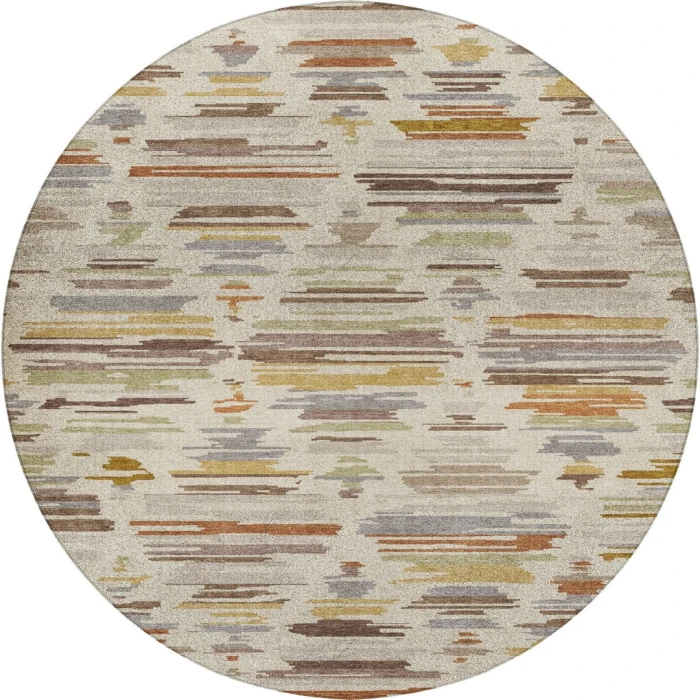Dalyn Kenner Ivory KN2 8ft. x 8ft. Round Rug