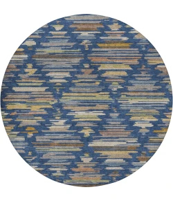 Dalyn Kenner Blue KN2 8ft. x 8ft. Round Rug