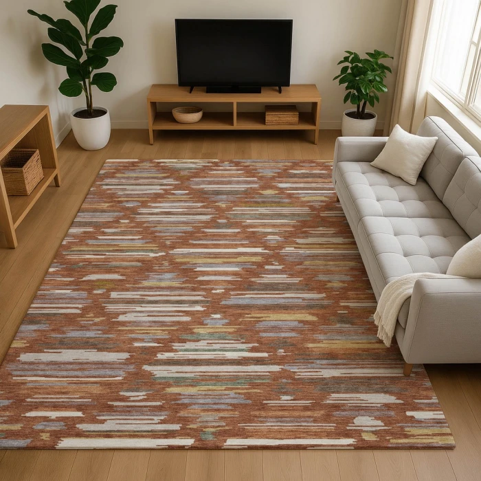 Dalyn Kenner Orange KN2 6ft.6in. x 9ft.6in. Rect. Rug