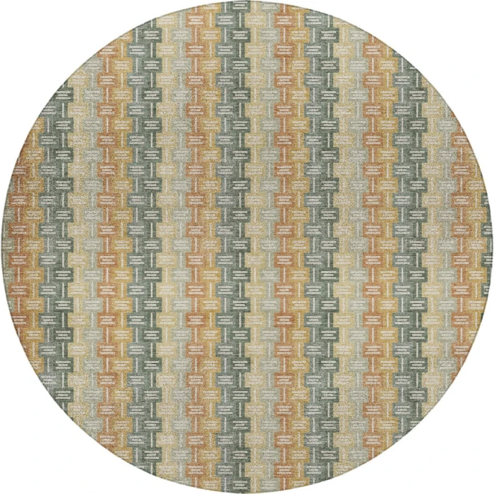 Dalyn Kenner Green KN3 8ft. x 8ft. Round Rug