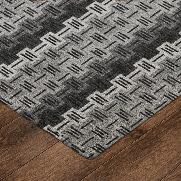Dalyn Kenner Black KN3 6ft.6in. x 9ft.6in. Rect. Rug
