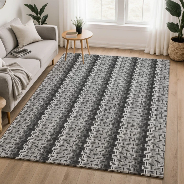 Dalyn Kenner Black KN3 6ft.6in. x 9ft.6in. Rect. Rug