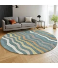 Dalyn Kenner Teal KN4 8ft. x 8ft. Round Rug