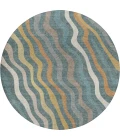 Dalyn Kenner Teal KN4 8ft. x 8ft. Round Rug