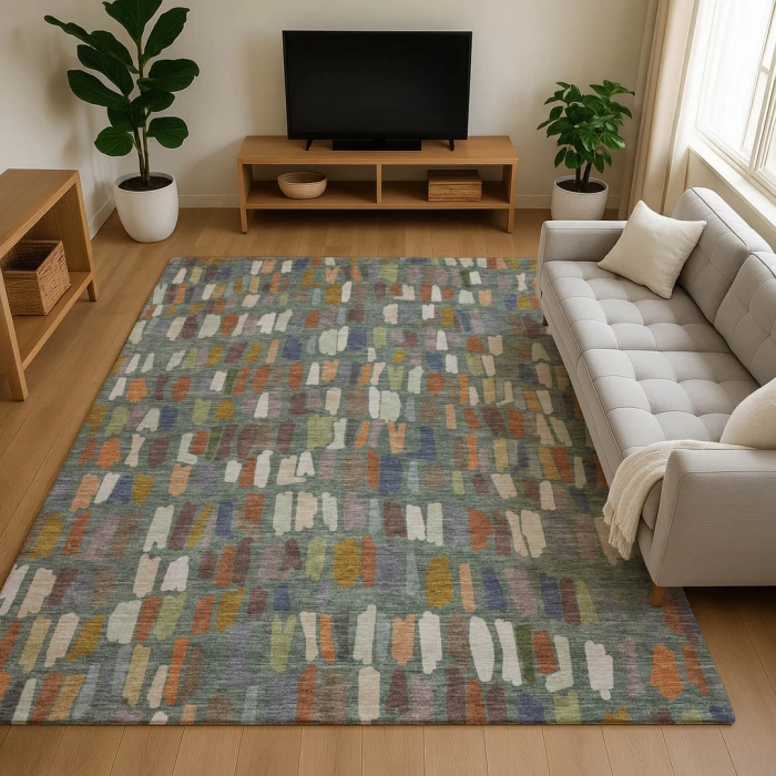 Dalyn Kenner Green KN5 6ft.6in. x 9ft.6in. Rect. Rug