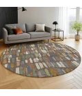 Dalyn Kenner Brown KN5 8ft. x 8ft. Round Rug