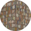 Dalyn Kenner Brown KN5 8ft. x 8ft. Round Rug