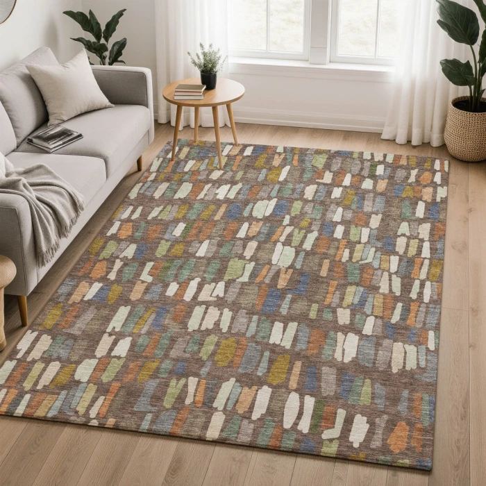 Dalyn Kenner Brown KN5 6ft.6in. x 9ft.6in. Rect. Rug