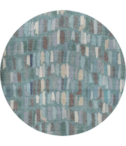 Dalyn Kenner Teal KN5 8ft. x 8ft. Round Rug