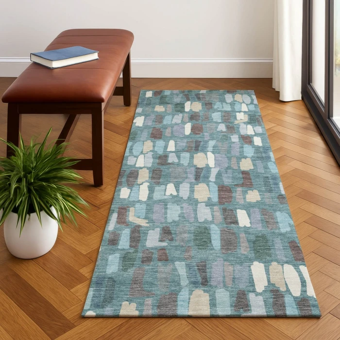 Dalyn Kenner Teal KN5 2ft.3in. x 7ft.6in. Rect. Rug