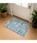 Dalyn Kenner Teal KN5 1ft.8in. x 2ft.6in. Rect. Rug
