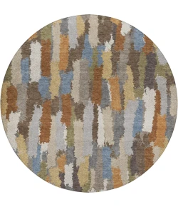 Dalyn Kenner Brown KN6 8ft. x 8ft. Round Rug