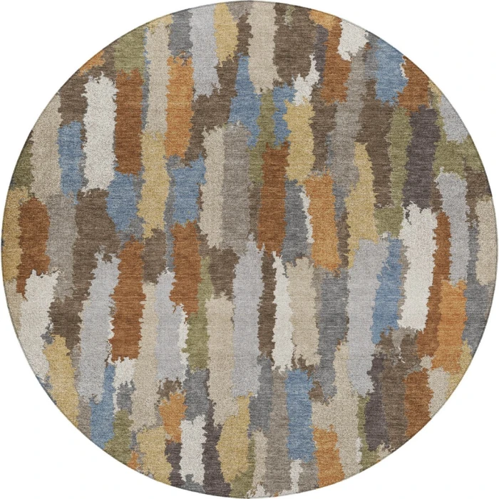 Dalyn Kenner Brown KN6 8ft. x 8ft. Round Rug