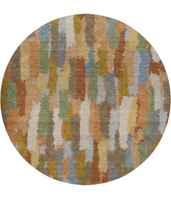 Dalyn Kenner Orange KN6 8ft. x 8ft. Round Rug