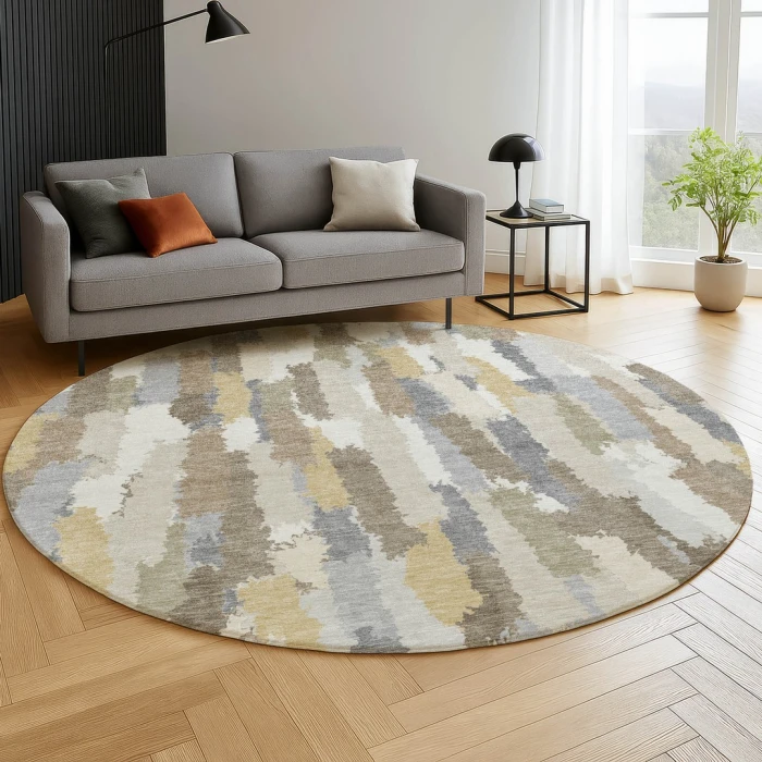 Dalyn Kenner Ivory KN6 8ft. x 8ft. Round Rug