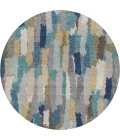Dalyn Kenner Teal KN6 8ft. x 8ft. Round Rug