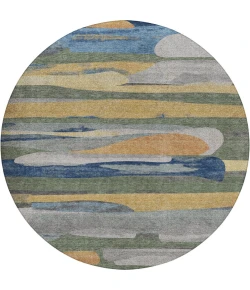 Dalyn Kenner Green KN7 8ft. x 8ft. Round Rug