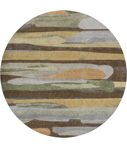 Dalyn Kenner Brown KN7 8ft. x 8ft. Round Rug