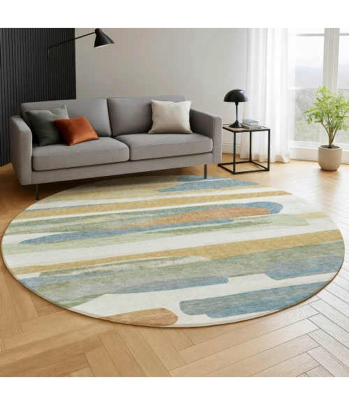 Dalyn Kenner Ivory KN7 8ft. x 8ft. Round Rug