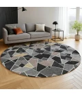 Dalyn Kenner Black KN8 8ft. x 8ft. Round Rug