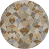 Dalyn Kenner Brown KN8 8ft. x 8ft. Round Rug