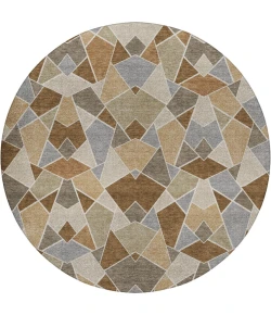 Dalyn Kenner Brown KN8 8ft. x 8ft. Round Rug