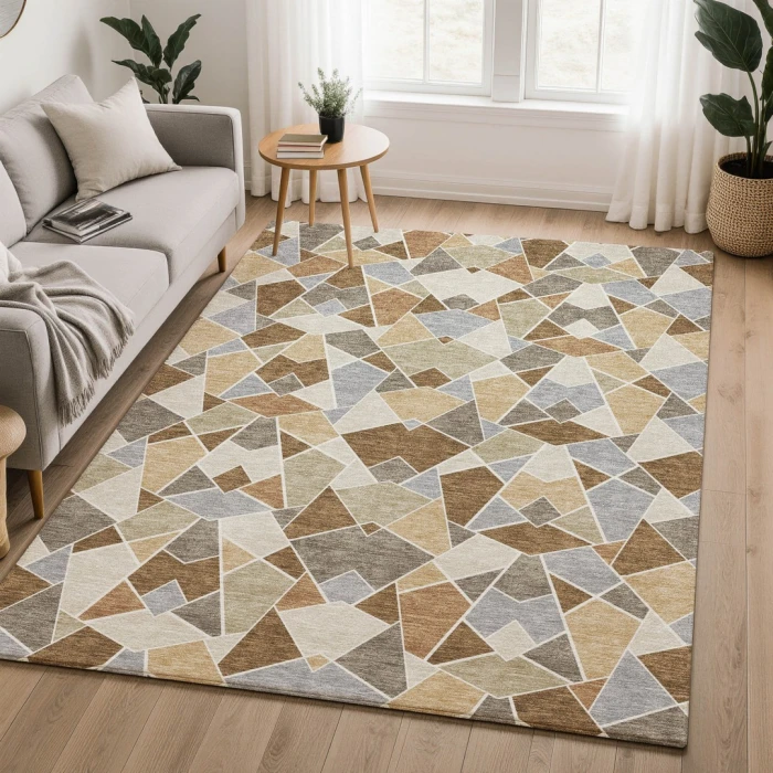 Dalyn Kenner Brown KN8 6ft.6in. x 9ft.6in. Rect. Rug