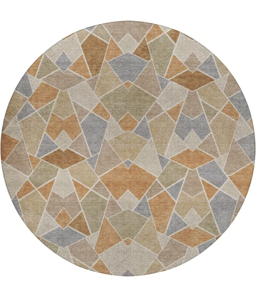 Dalyn Kenner Orange KN8 8ft. x 8ft. Round Rug