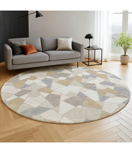 Dalyn Kenner Ivory KN8 8ft. x 8ft. Round Rug