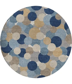 Dalyn Kenner Blue KN9 8ft. x 8ft. Round Rug