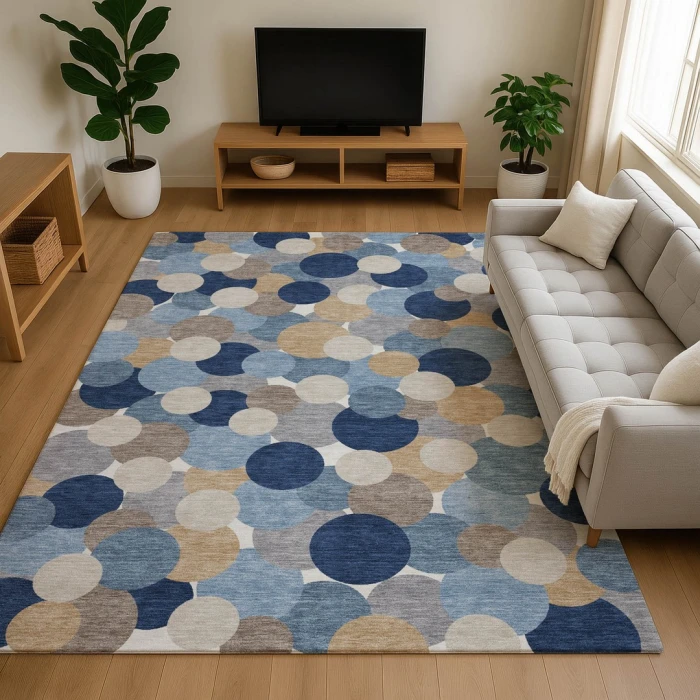 Dalyn Kenner Blue KN9 2ft.6in. x 3ft.10in. Rect. Rug