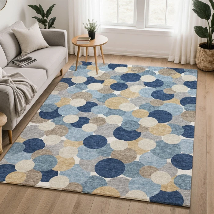 Dalyn Kenner Blue KN9 2ft.6in. x 3ft.10in. Rect. Rug