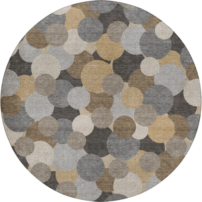 Dalyn Kenner Gray KN9 8ft. x 8ft. Round Rug