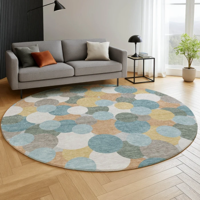 Dalyn Kenner Multi KN9 8ft. x 8ft. Round Rug