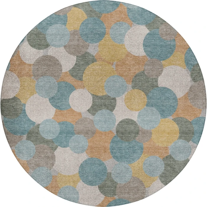 Dalyn Kenner Multi KN9 8ft. x 8ft. Round Rug