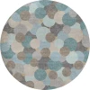Dalyn Kenner Teal KN9 8ft. x 8ft. Round Rug