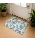 Dalyn Kenner Teal KN9 1ft.8in. x 2ft.6in. Rect. Rug