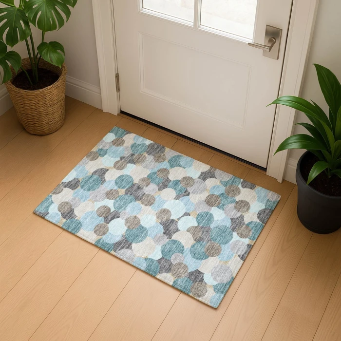 Dalyn Kenner Teal KN9 1ft.8in. x 2ft.6in. Rect. Rug