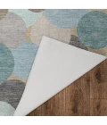 Dalyn Kenner Teal KN9 8ft. x 8ft. Round Rug