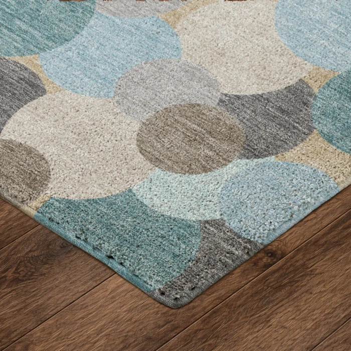 Dalyn Kenner Teal KN9 8ft. x 8ft. Round Rug