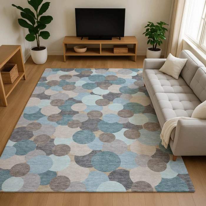 Dalyn Kenner Teal KN9 2ft.6in. x 3ft.10in. Rect. Rug