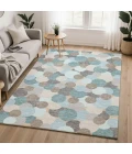Dalyn Kenner Teal KN9 2ft.6in. x 3ft.10in. Rect. Rug