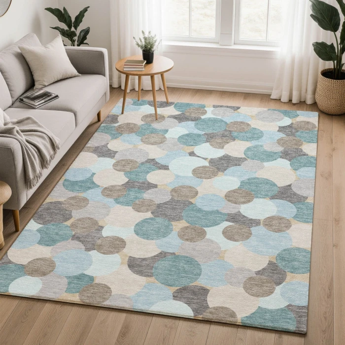 Dalyn Kenner Teal KN9 2ft.6in. x 3ft.10in. Rect. Rug